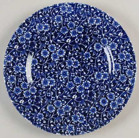 Calico Blue (Black Staffordshire Stamp) Luncheon Plate