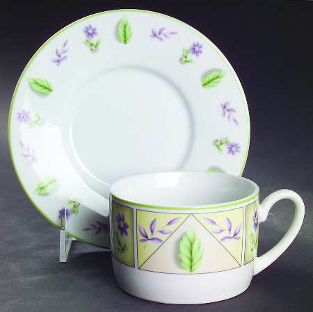 Spring Medley Flat Cup & Saucer Set by Studio Nova