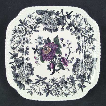 Aster Black Square Salad Plate