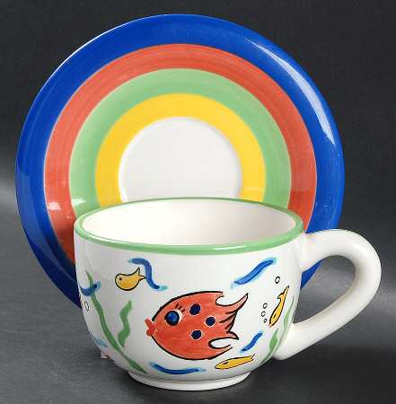 Les Tropiques Jumbo Cup & Saucer Set