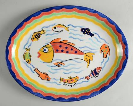 Les Tropiques 18" Oval Serving Platter
