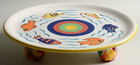 Les Tropiques Footed Cake Plate