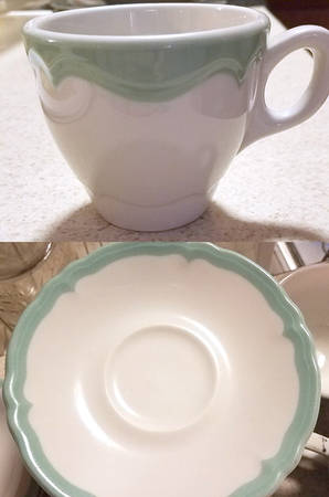 SHO196 Flat Cup & Saucer Set