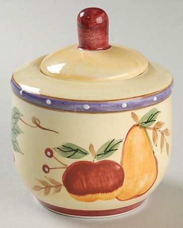 Fruit Basket Sugar Bowl & Lid