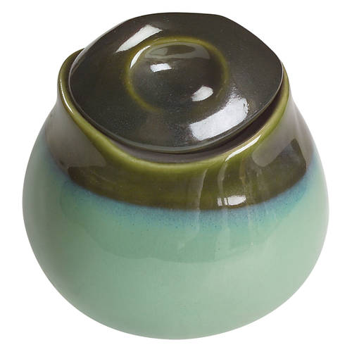 Nova Green Sugar Bowl & Lid by Sango