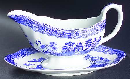 Willow Blue (New, 2002) Gravy Boat & Underplate