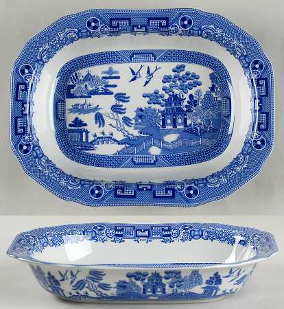 Willow Blue (New, 2002) 9" Oval Vegetable Bowl
