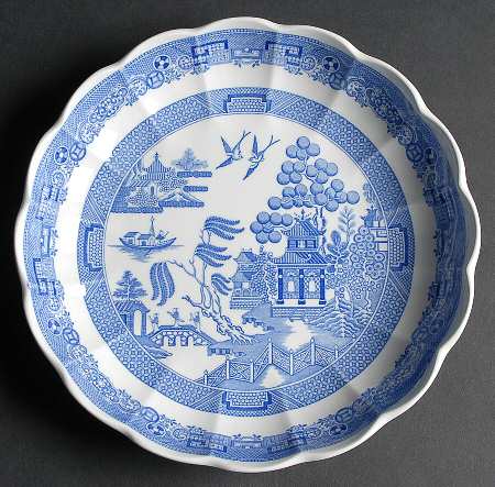 Willow Blue (New, 2002) 8" Round Fluted Dish