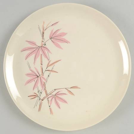 Pink Bamboo Luncheon Plate