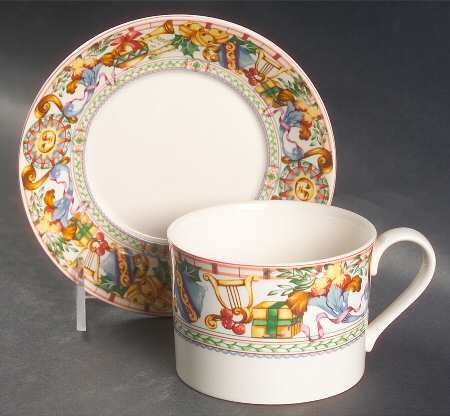 Millennium Christmas Flat Cup & Saucer Set