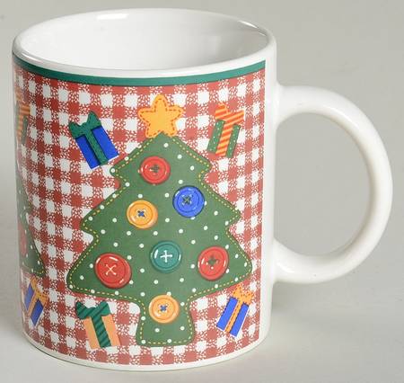 Gingham Christmas Red Checks Mug