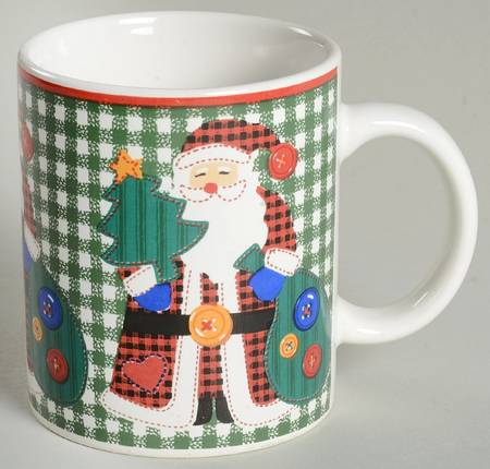 Gingham Christmas Red Checks Mug