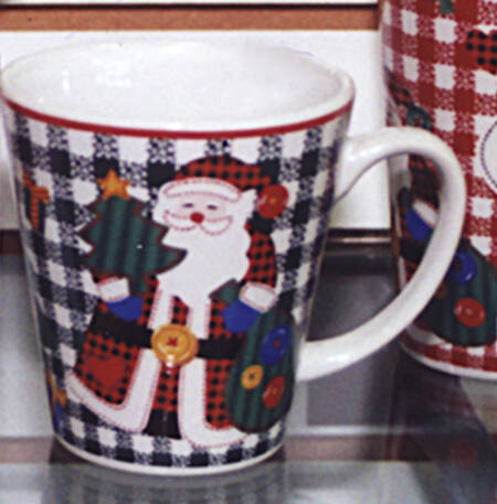 Gingham Christmas Green Checks Mug