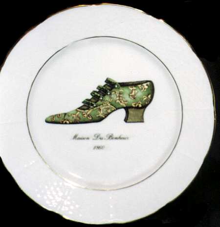 Antique Shoes Dinner Plate