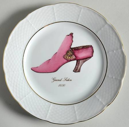 Antique Shoes Salad Plate