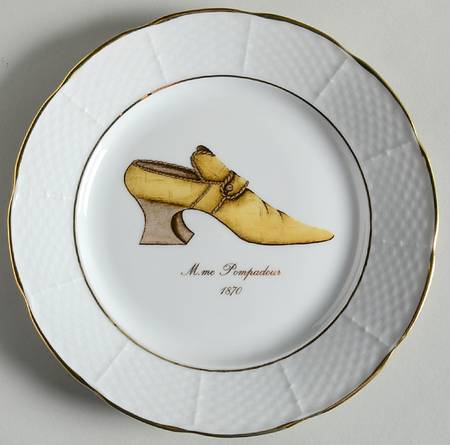 Antique Shoes Salad Plate