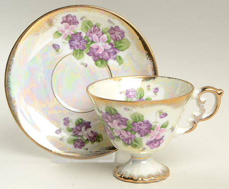 Flower of the Month Footed Cup & Saucer Set