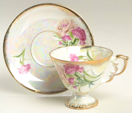 Flower of the Month Footed Cup & Saucer Set