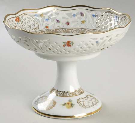 SCH293 Pierced Round Compote (Height X Width)