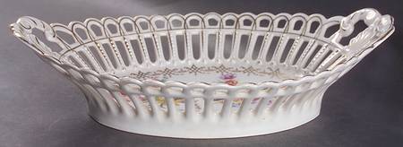 Dresden Flowers 12" Pierced Oval Bowl