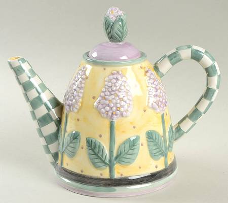 Lavender Tea Garden Figural Teapot & Lid