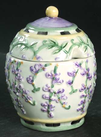 Lavender Tea Garden Figural Sugar Bowl & Lid