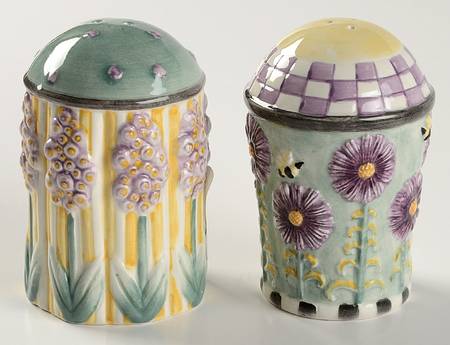 Lavender Tea Garden Figural Salt & Pepper Set