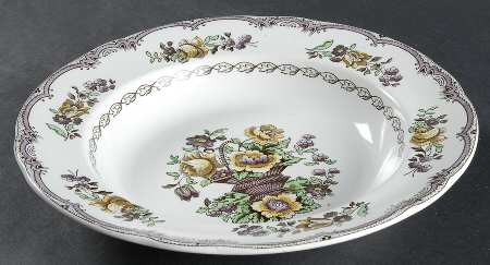 Avondale Purple Large Rim Soup Bowl