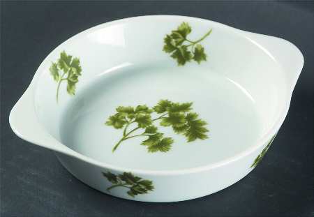 Parsley 6" Eared Round Egg Dish
