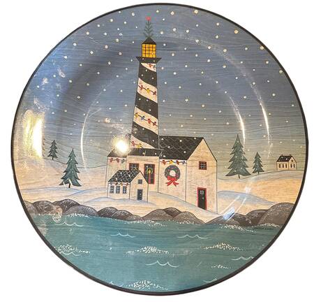 Home For The Holidays Chop Plate/Round Platter Plastic 15"