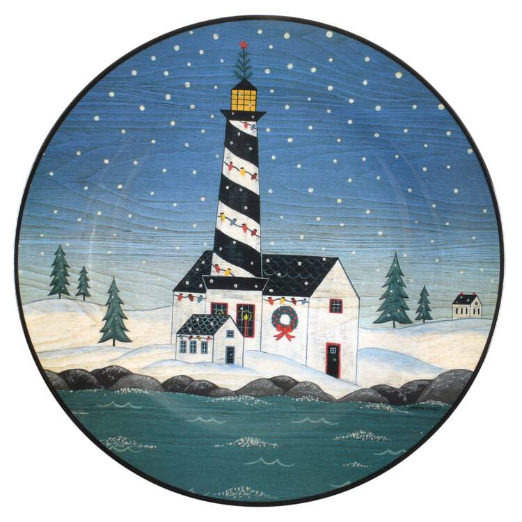 Home For The Holidays Chop Plate/Round Platter Plastic 15"