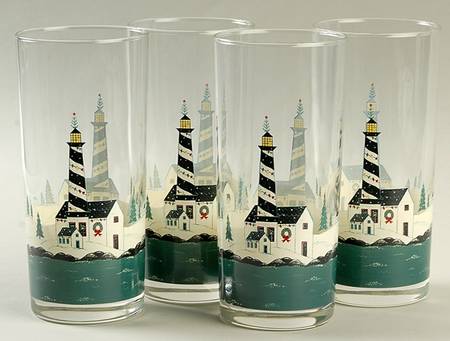 Home For The Holidays 16 Oz Glassware Highball - Set of 4