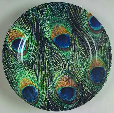 Peacock Accent Luncheon Plate
