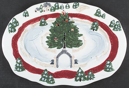 Christmas Tree Figural Cookie Platter
