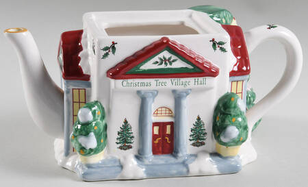 Christmas Tree Figural Teapot No Lid