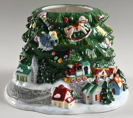 Christmas Tree Tree Shape Cookie Jar No Lid