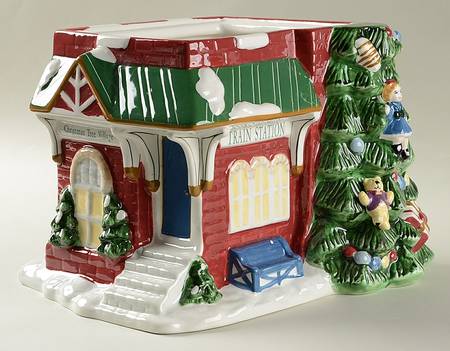 Christmas Tree Figural Cookie Jar No Lid