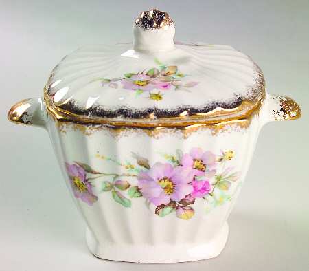 Wild Rose (Square) Sugar Bowl & Lid