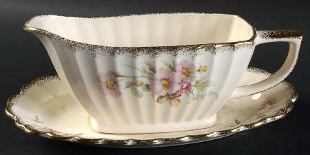 Wild Rose (Square) Gravy Boat & Underplate