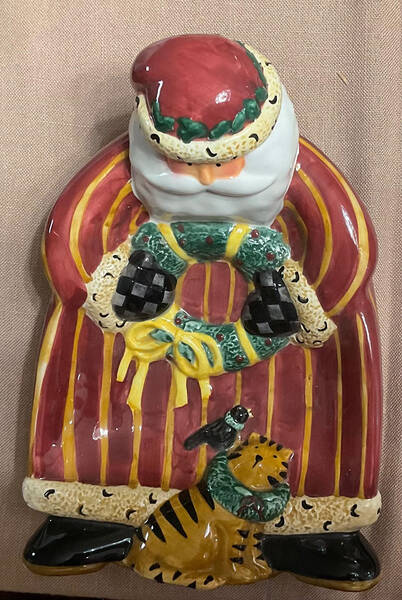 Santa's Spirit Figural Open Candy Dish