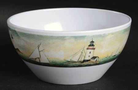 By The Sea (Made In China, Handpaint) Melamine All Purpose Bowl