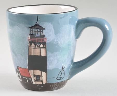 By The Sea (Made In China, Handpaint) Mug