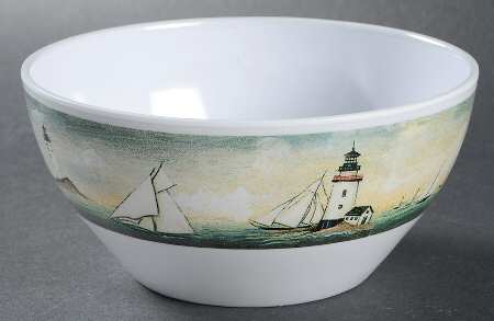 By The Sea (Made In China, Handpaint) 5" Plastic All Purpose Bowl