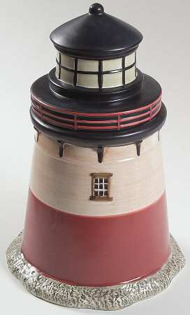 By The Sea (Made In China, Handpaint) Figural Cookie Jar & Lid
