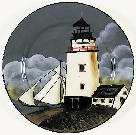 By The Sea (Made In China, Handpaint) Dinner Plate by Sakura