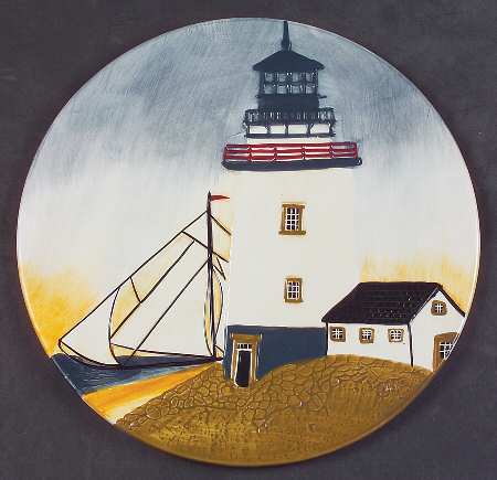 By The Sea (Made In China, Handpaint) Sculpted Trivet