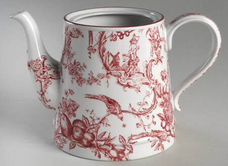 Provincial Garden Cranberry Teapot No Lid