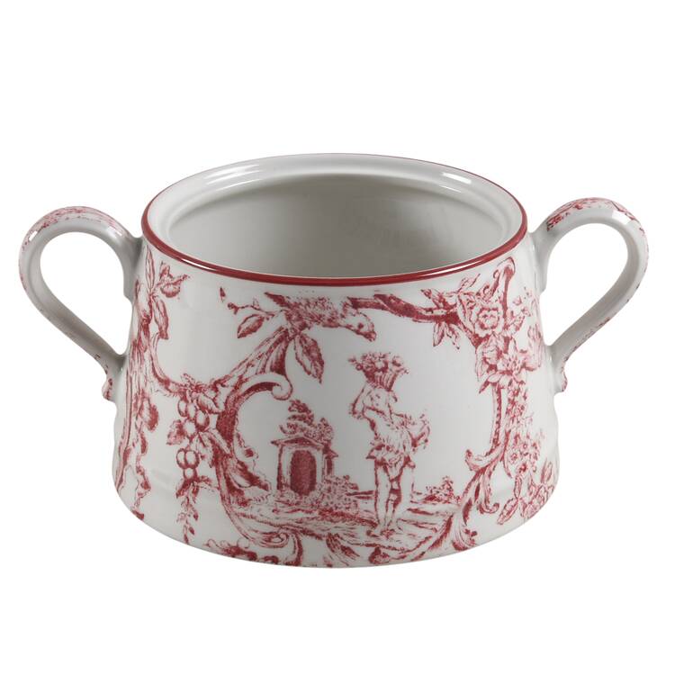 Provincial Garden Cranberry Sugar Bowl No Lid