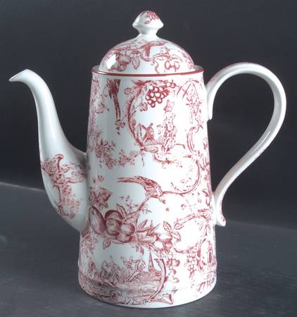 Provincial Garden Cranberry Coffee Pot & Lid
