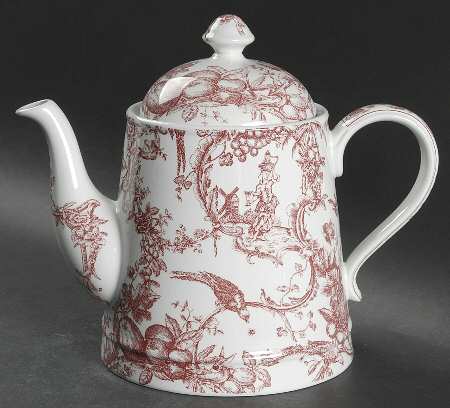 Provincial Garden Cranberry Teapot & Lid